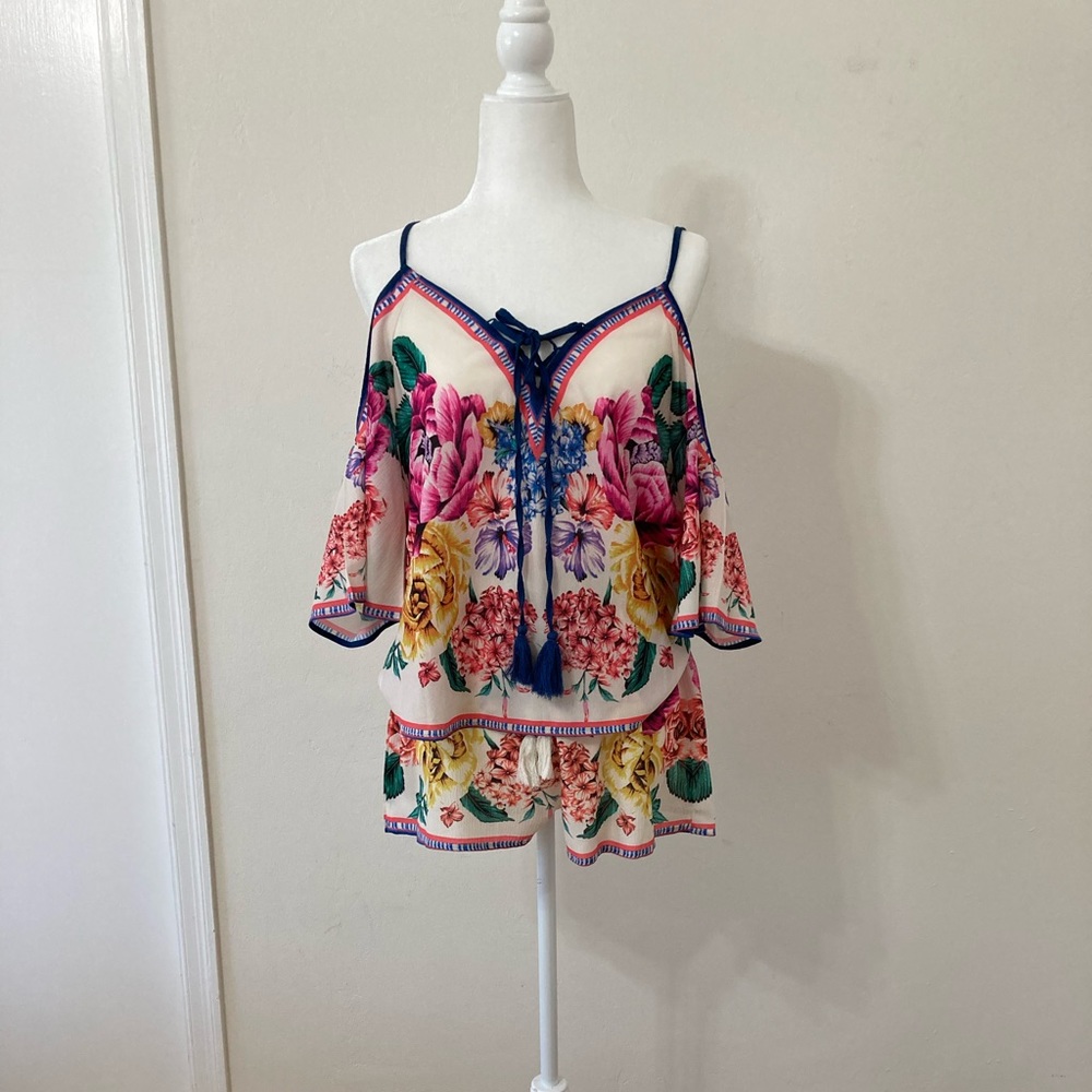 Flying Tomato floral two-piece matching short set